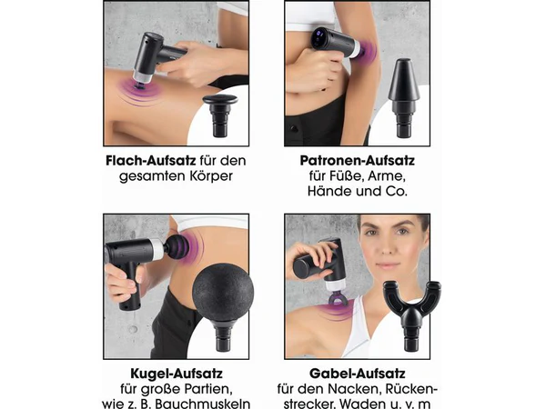 VITALmaxx Massage Pistole Mini-Gun 5-teilig – Bild 25